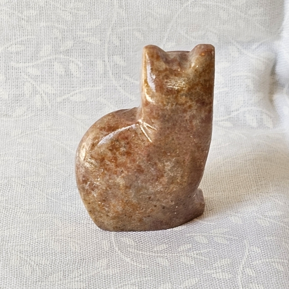 5 Soapstone Crystal Cats Kittens - Picture 7 of 12